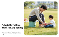 Foldable Design Telescoping Stool Easy to Carry Portable Seat Lightweight Outdoor Gear Quick Setup for on the moveers, waterproof & moveers, on the move, Camping, Fishing, Queuing