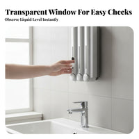 Push Button Three Chamber Soap Dispenser Transparent Window 3 Chamber Soap Dispenser Drill Mount Household Storage Manual