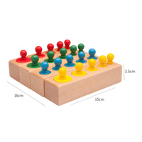 Easy-Grip Knobs Educational Cylinder Socket Set Early Learning Tool Educational Cylinder Blocks Develops Fine Movement Skills