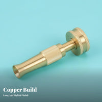 Heavy Duty Brass Hose Nozzle Rust Resistant Garden Hose Sprayer Nozzle Fits Standard 3/4" Hoses for Car Washing, Driveway
