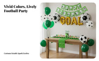 GOAL Foil Balloons Soccer Theme Party Supplies Versatile Decor Football Birthday Decoration Set Easy to Assemble for Parents, Sports Events