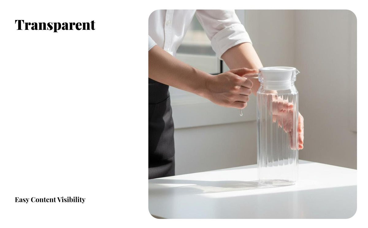Restaurant Design Water Pitcher Food Grade Material Hot and Cold Water Carafe Hot Cold Beverage Jug for Restaurants, Taverns, Office, Parties