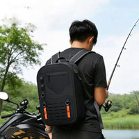 Weather-Resistant Fishing Backpack Easy-to-Clean Fishing Gear Backpack Compact Outdoor Pack Lightweight for Anglers, Fishermen, Cycling