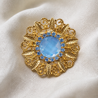 Rhinestone Butterfly Brooch Pin for Women, Vintage Alloy Anti-Exposure Clothing Accessory