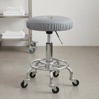 Round Stool Cover Oil-Resistant Waterproof Stool Slipcover Non-Slip PU Leather Seat Slipcover for Kitchen, Restaurant, Office
