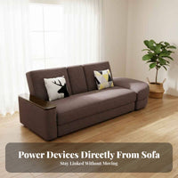 Space-Saving 3-Seater Sleeper Sofa with Storage Minimalist Design transformable Couch Guest Bed for Apartment Dwellers, Overnight Hosts, property owners, Small areas, Bedroom, Home Office
