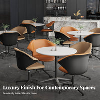 Light Luxury design Upholstered rotating Armchair Modern Design Lounge Chair Ergonomic posteriorrest Seating Furniture Sturdy Construction for Office Workers, Interior Designers, Homeowners, Reception Area, Living Room, Bedroom, study reading area