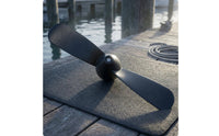 Rounded Blades Kayak Propeller Blade Replacement Two-Blade Propeller Accessory Marine Gear Black