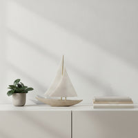Sailboat Ornament Minimalist Sailboat Sculpture Modern Tabletop Decor for Homeowners, Decorators, Entryway