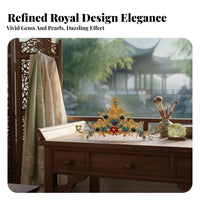 Traditional Chinese Attire Hair Jewelry Set Handmade Traditional Chinese Attire Hair Accessory Set Handcrafted Chinese Wedding Headdress for Brides