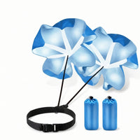 Double Canopy Resistance Parachutes Running Parachutes with Adjustable Belt Heavy-Duty for Athletes, Sprint Exercises
