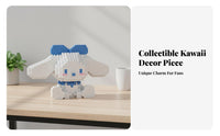 Cartoon Character Block Kit Cute Design Micro Construction Brick Kit Educational Value Mini Brick Model Set for Hobbyists, Adults, Office