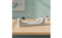 Tabletop Fingerboard Ramp with Handrails Miniature Fingerboard Obstacle Realistic Finger Skateboard Ramp Portable for Fingerboarders