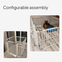 Steel Safety Gate for Large Dogs, Indoor Outdoor Use