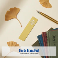 Creative Chinese Brass Bookmark, Hollow Metal Ruler, Cultural Gift for Students, Assorted Designs, Random Style