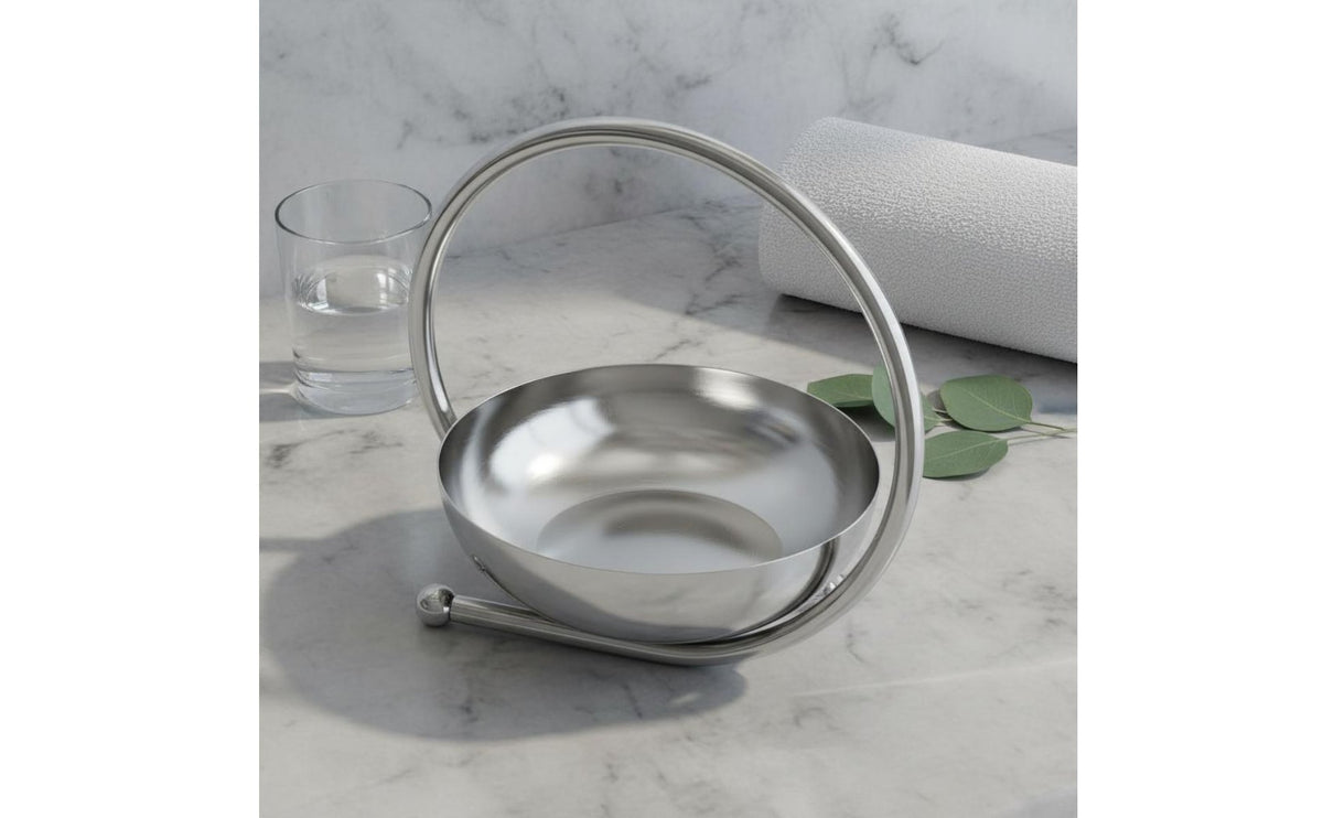 Round Mirror Tray Polished Surface Round Storage Dish Rust Resistant