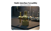 Brass Plug Valve Thickened Frame Pressure Gauge Stop Valve Flow Control Device Plumbing Fitting Sturdy Duty