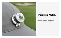 Zinc Alloy Golf Hat Clip Marker Strong Magnetic Pieceic Piece Ic Fastener Attractive Golf Ball Marker Creative Pattern for Golfers, Adults