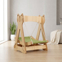 Cat Swing Hammock Basket with Tassels, One-Hanger Hanging Toy and Rocking Chair for Indoor Cats, Multi-Scene Use for Feline Boredom Relief