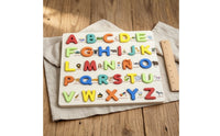 Spanish Wooden Puzzle with 3D Letters Smooth Alphabet Puzzle Board Early Learning Letters Game Hands-on Learning for Classroom
