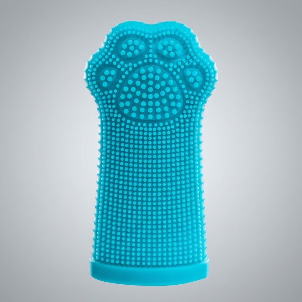Dog Toothbrush with Soft Silicone Bristles for Small Pets, Gentle Tooth Brush and Cat Toothbrush, Finger Toothbrush with Unique Paw Design