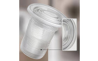 2 Pieces Threaded Patio Table Umbrella Hole Plug Ribbed Table Umbrella Hole Insert Outdoor Low-Profile