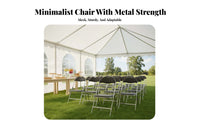 Foldable Plastic Folding Chair Space-Saving Seating Furniture Multi-Purpose Portable Seat Easy Unfold and Close for Event Organizers, Office Managers, Conference Room, Outdoor Events, Queueing, Gardening