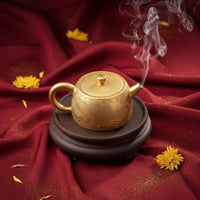 Clay Teapot Handmade Engraved Teapot Drip Pour Gold Tea Pot for Gift