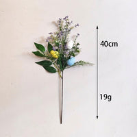 Easter Egg Branch Bright Colors Easter Floral Pick Colorful Speckled Egg Branch for Decorators, Party Hosts, Wreath Making, Living Room, Dining Table