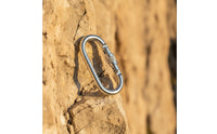 Oval Carabiner with Screw-Locking Large-Opening Quick with Link Screw Lock for Arborists