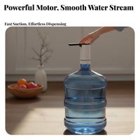 Electric Water Bottle Pump Food-Grade Material Automatic Water Jug Dispenser Universal Home Kitchen Appliance for Families, Dorm Room, Camping