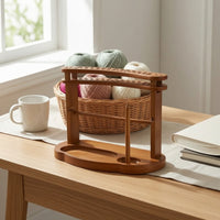 Yarn Storage Rack Tangle-Tangle-Resistant Yarn Stand with Spindle Organizer Compact Sturdy for Knitters, Craft Room