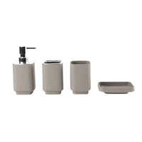 4 Pieces Bathroom Sink Organizer Set Matte Finish Rounded Corners Toothbrush Holder Set for Washroom