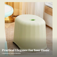Anti-Slip Ribbed Stackable Stool Long-Lasting Backless Seating High Load Capacity Small Seat Multi-Functional for Adults, Families, Homeowners, Bathroom, Living Room, Bedroom, Entryway