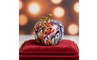 Apple Ornament Graffiti Apple Sculpture Fruit Figurine Multicolor Fruit Sculpture Glossy for Art Lovers, Living Room, Entryway