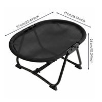 Elevated Pet Cot Lightweight Raised Breathable Pet Cot Bed Anti-Slip Feet Mesh Cat Hammock for Cats, Outdoor, Travel, Camping