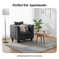 space-saving Design Upholstered 2-Seater Comfortable Upholstered Loveseat Removable and cleanable Cover Sofa high-resilience Foam padding for Business Owners, Apartment Dwellers, Coffee Shop, Small Spaces, Hotel Lobby, Reception Area