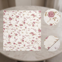 PVC Tablecloth with Flannel Backing Oilproof for Kitchen