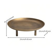 fruit Tray with Legs Irregular Aluminum Tray Shallow for Console