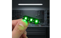 Tiny Toggle Switch LED High Brightness 3-LED Switch Light Compact Design Powered Light Board for DIY Enthusiasts, Scale Models, Craft Projects