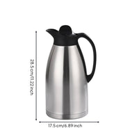 Stainless Steel Insulated Kettle Brushed Kettle with Antianti-Spill Spout Leakproof Thermal Carafe Sturdy for Office