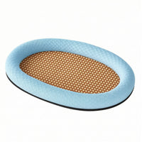 Breathable Cooling Mat with Cushioned Rim Comfortable Bamboo Pet Bed Soft Cooling Pad Long-Lasting for Cats, Summer