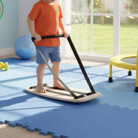 Anti-Slip Surface Roller Balance Board Long-Lasting Multi-Layer Wood Wobble Board with Roller Stable Load Bearing for Surfers, Snowboarders