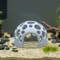 Multi-Hole Design Shrimp Breeding Hut Realistic Texture Hollow Dome Decoration Aquarium Ornament