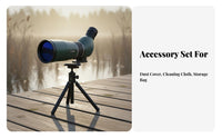 20-60x60 Spotting Large 60mm Objective Lens Variable Power Spotting Crisp Optics High Power Variable Power Monocular for Field Observer S Range