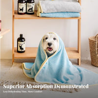 Quick Dry Dog Drying Towel Soft Material Absorbent Pet Towel Machine Washable for Dogs, Cats, Bathtime, After Swimming, Rainy Days