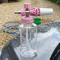 Pressure Washer Soap Dispenser for Car Wash, High Pressure Car Foam Sprayer with Stainless Steel Connector, Adjustable Foam Spray, 1 Pack