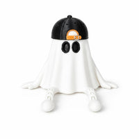 specters Figurine with Baseball Cap Spooky Dangling Leg Funny Halloween Decor for Collectors, Tabletop, Desk