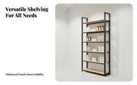 Multi-Tier Metal Storage Shelf Heavy Duty Commercial Goods Display Stand Sturdy Structure Modular Iron Frame Shelving for Renters, Supermarket, Garage