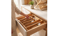 Bamboo Drawer Organizer Natural Expandable Drawer Organizer Sturdy